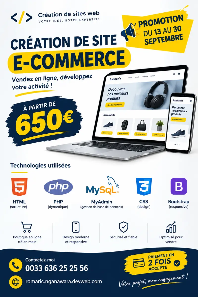 Annonce PROMO E-COMMERCE